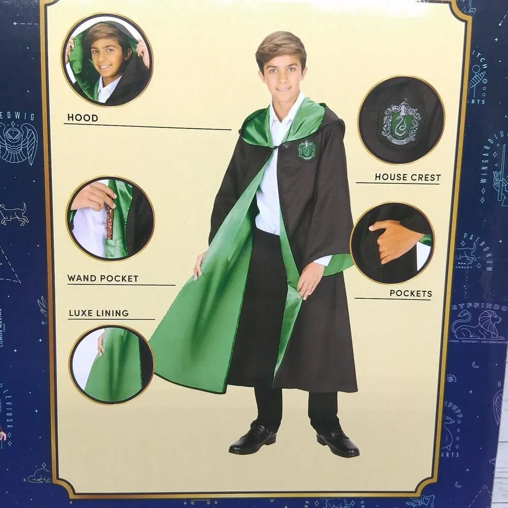 Harry Potter Slytherin Robe for Kids Fits Sizes 10-12x Jakks Pacific (New)